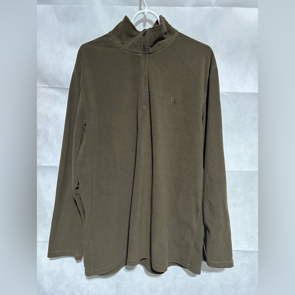 THE NORTH FACE Men’s XL 1/4 Zip Fleece Brown Pullover Nature Outdoor Gorpcore